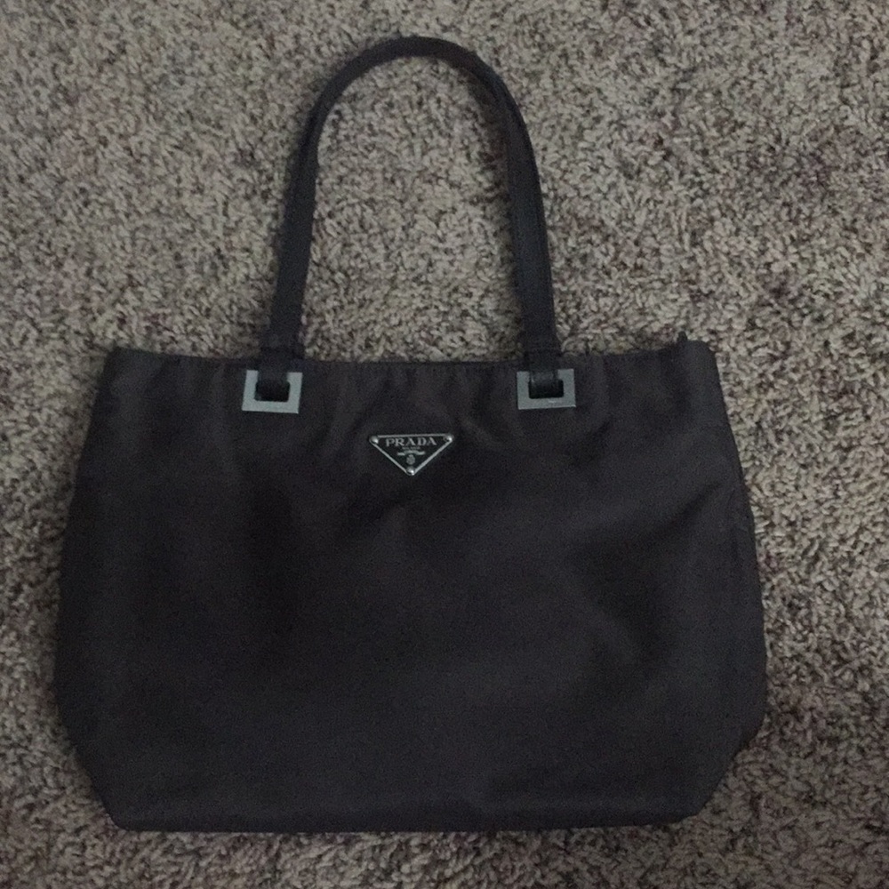 Dark brown Prada bag nylon